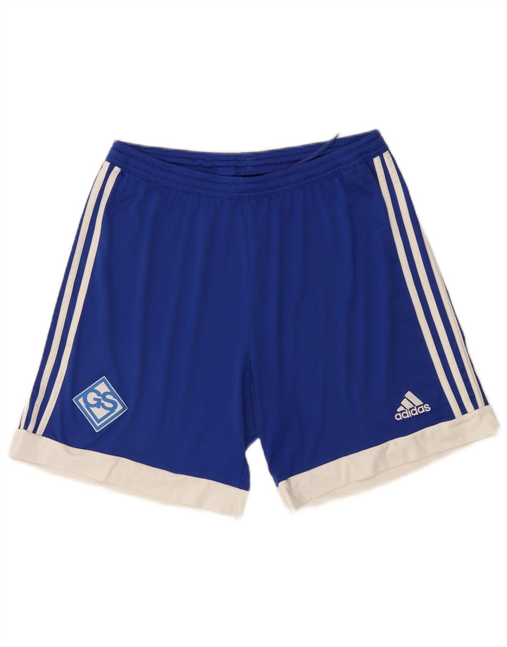 Pantaloncini sportivi Adidas Climacool da uomo grandi in poliestere color block blu