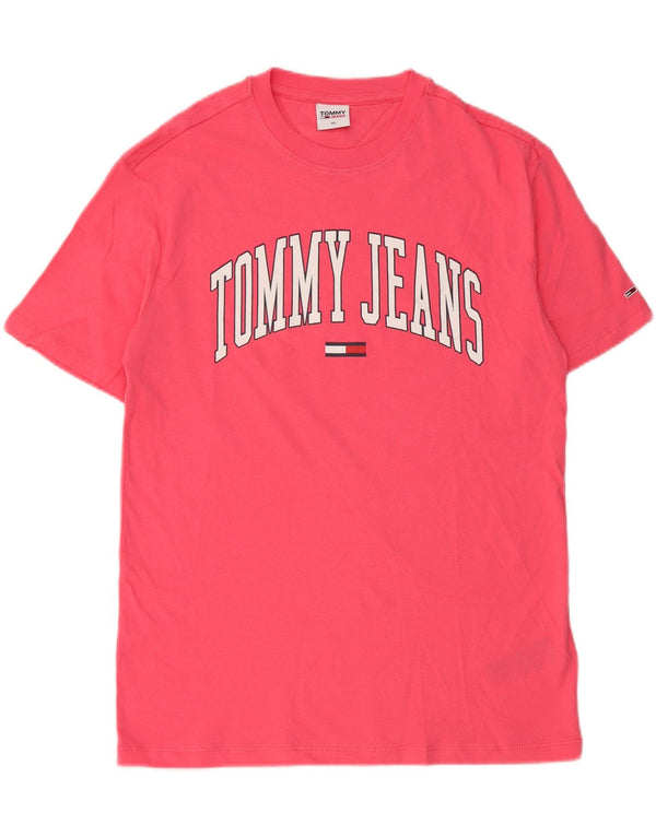 T-shirt grafica da uomo Tommy Hilfiger Top XS in cotone rosa