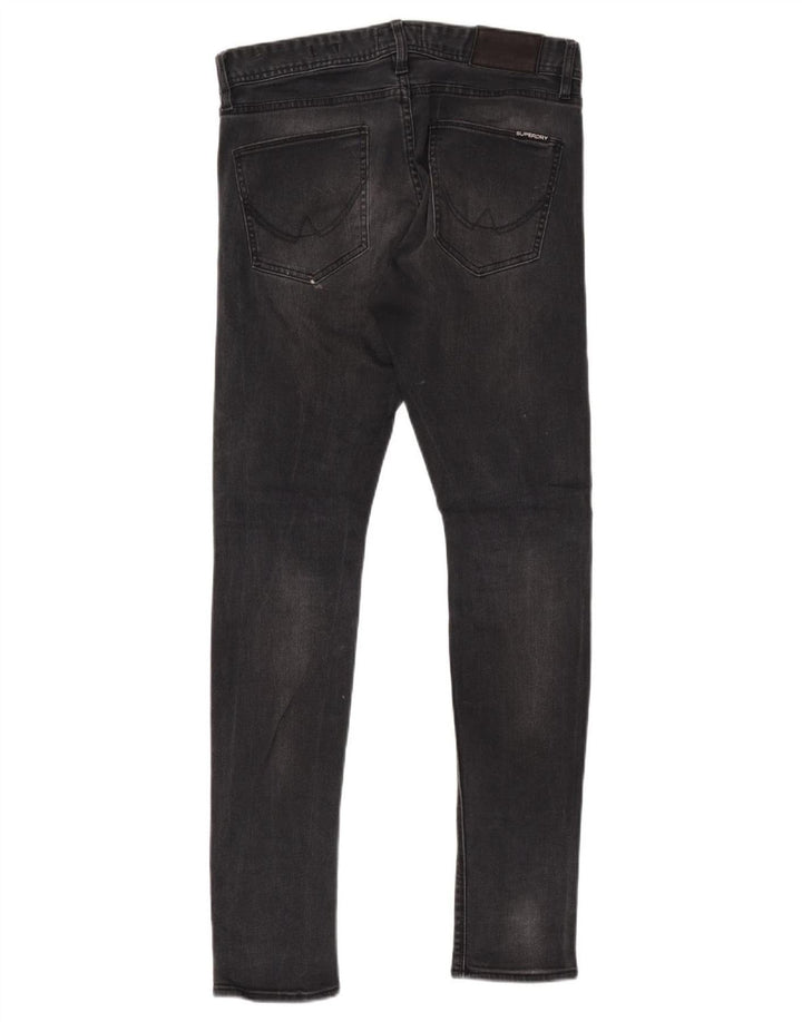 Jeans skinny effetto invecchiato da donna Superdry W30 L32 cotone nero