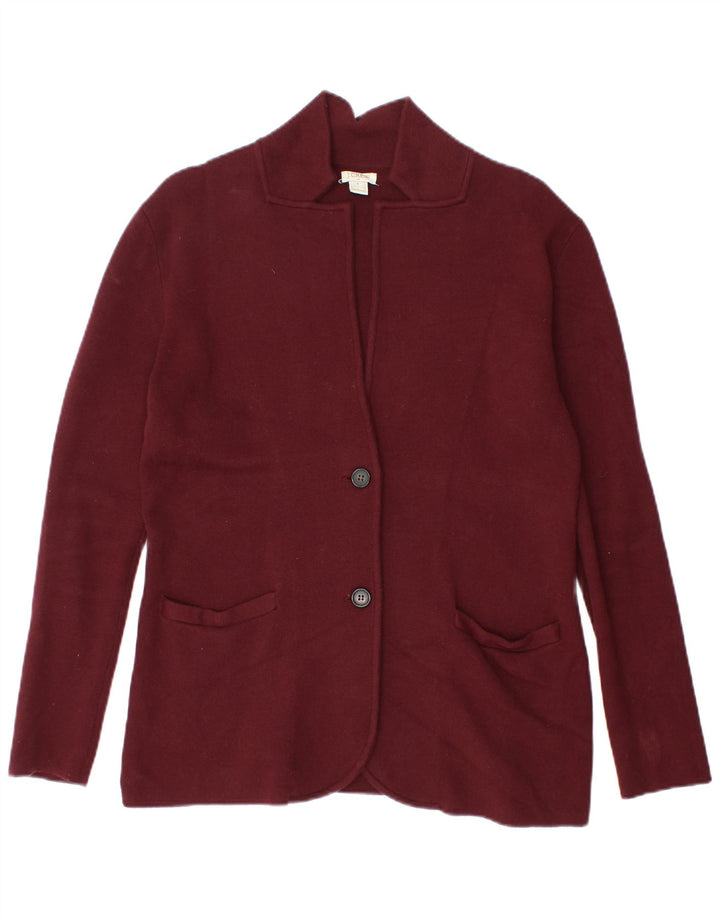 Giacca blazer a 2 bottoni da donna J. Crew UK 10 piccola in cotone bordeaux