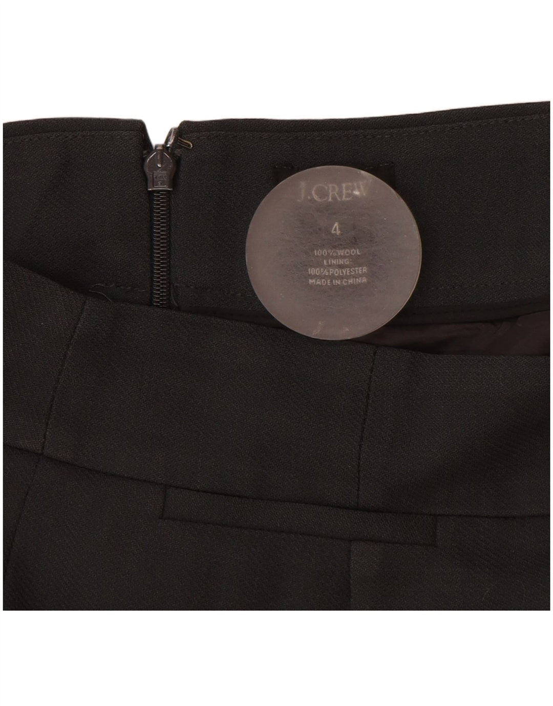 Gonna dritta da donna J. Crew US 4 Small W28 lana nera