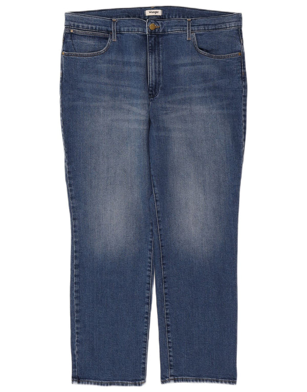 Jeans dritti da uomo WRANGLER W36 L30 cotone blu