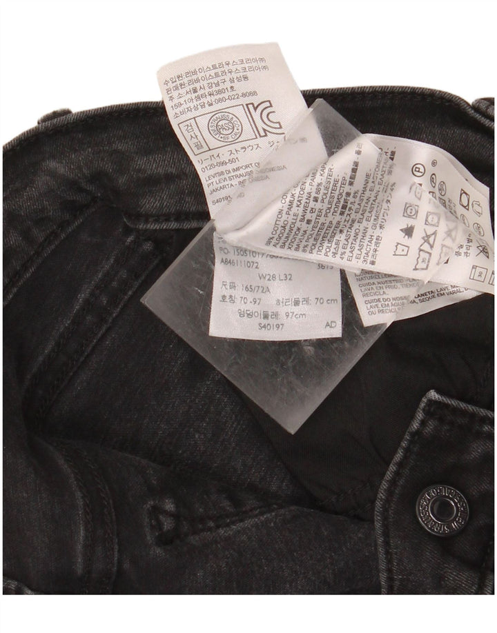 LEVI'S Jeans 710 Super Skinny da Donna W28 L28 Cotone Nero