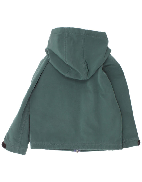Giacca a vento con cappuccio da bambino K-Way 4-5 anni in poliestere verde