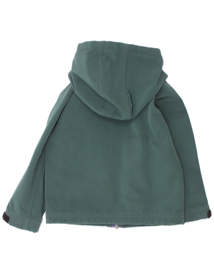 Giacca a vento con cappuccio da bambino K-Way 4-5 anni in poliestere verde