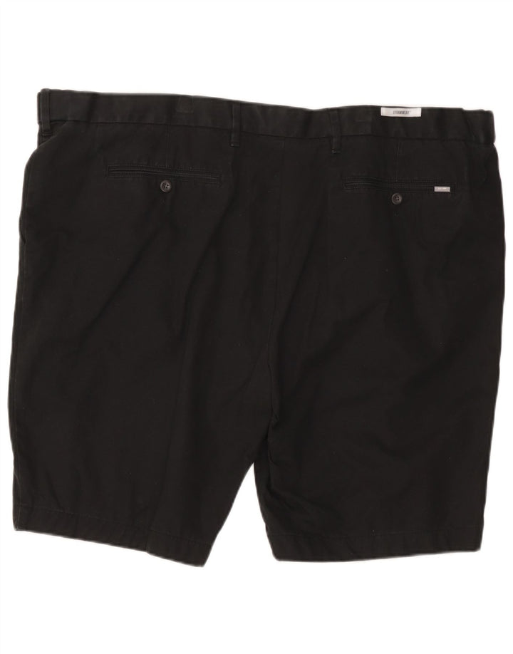 Pantaloncini chino vestibilità regolare da uomo Marks & Spencer W48 4XL cotone nero