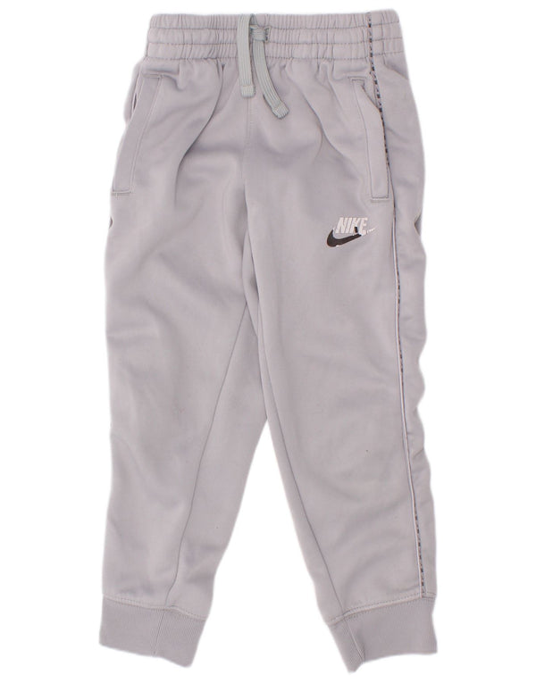 Pantaloni da tuta con grafica Nike da ragazzo, pantaloni da jogging, 4-5 anni, piccoli, in poliestere grigio