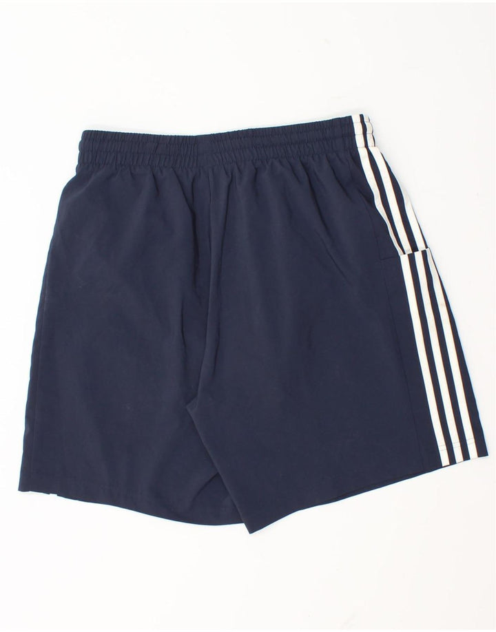 Pantaloncini sportivi da uomo Adidas medi in poliestere blu navy