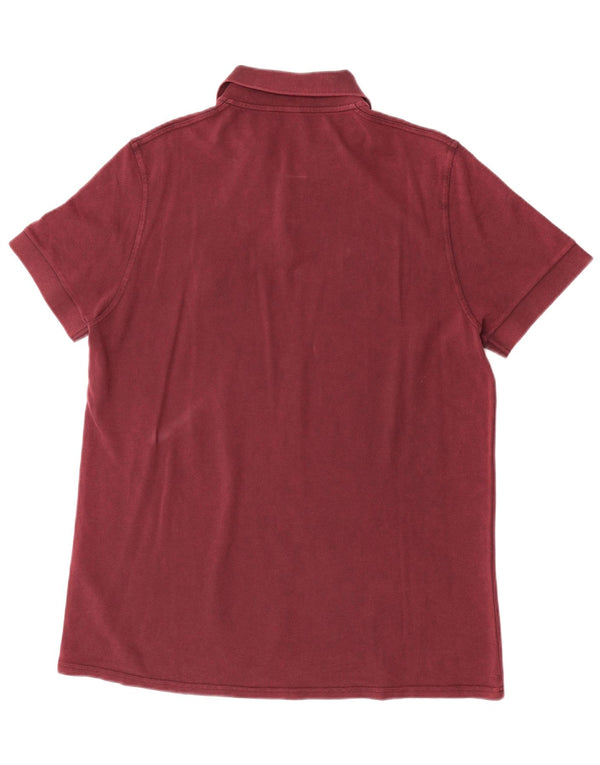Polo da uomo Saint Laurent grande in cotone bordeaux