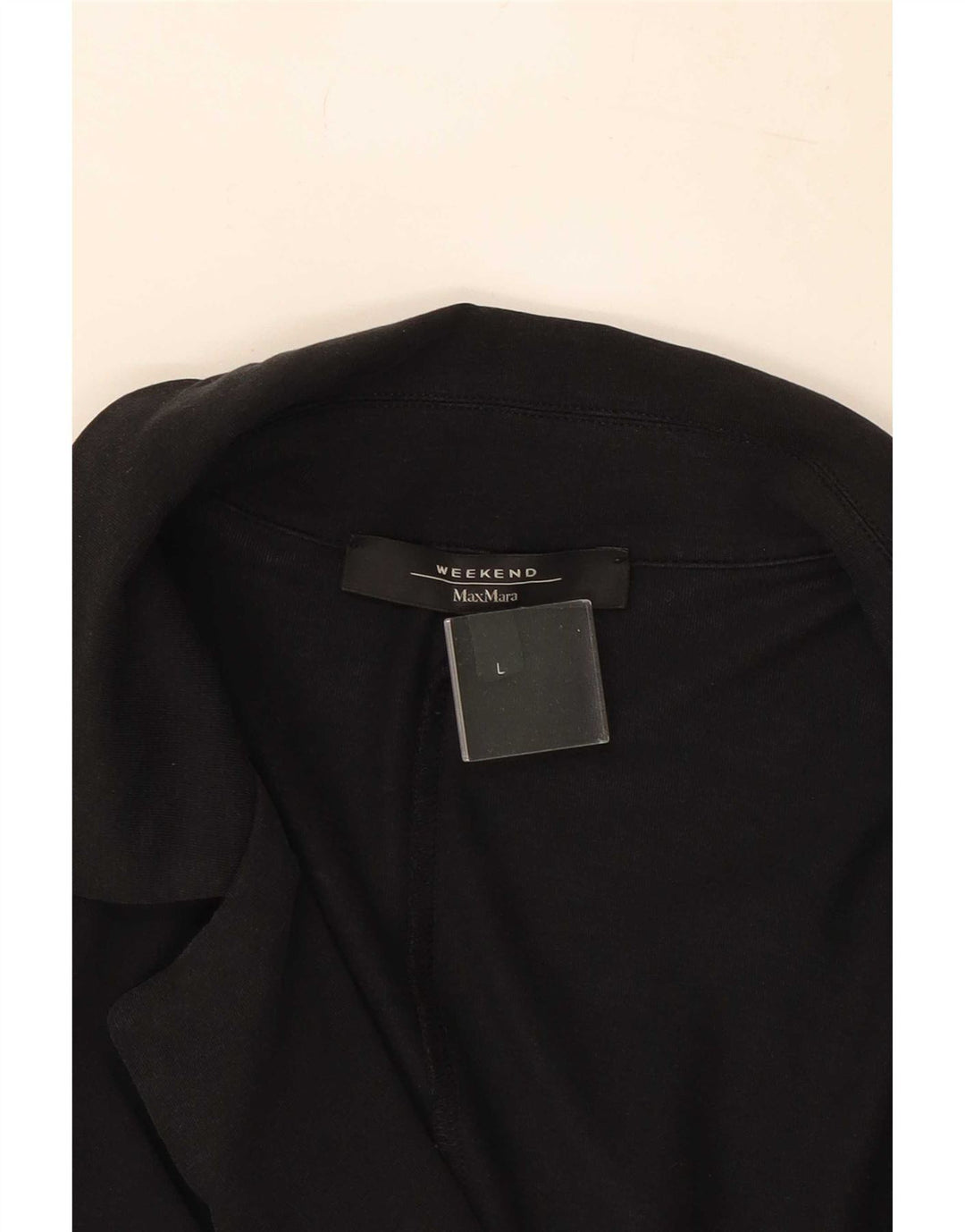 Max Mara Giacca blazer a 2 bottoni da donna Weekend UK 14 Large Black Lycra