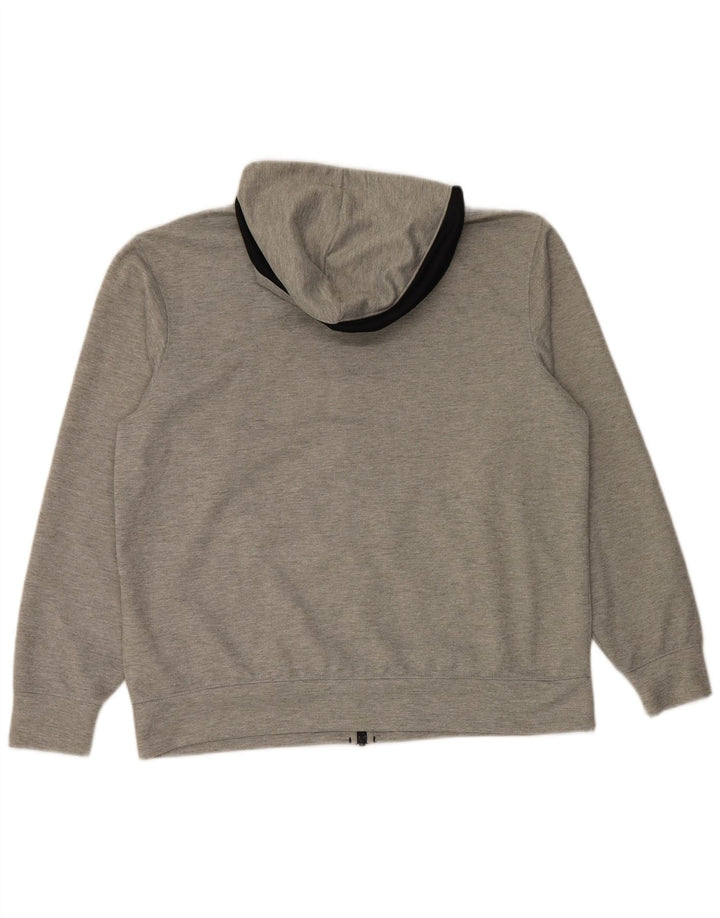 Felpa con cappuccio e zip Nike Dri Fit da uomo, grande, in poliestere chiazzato grigio