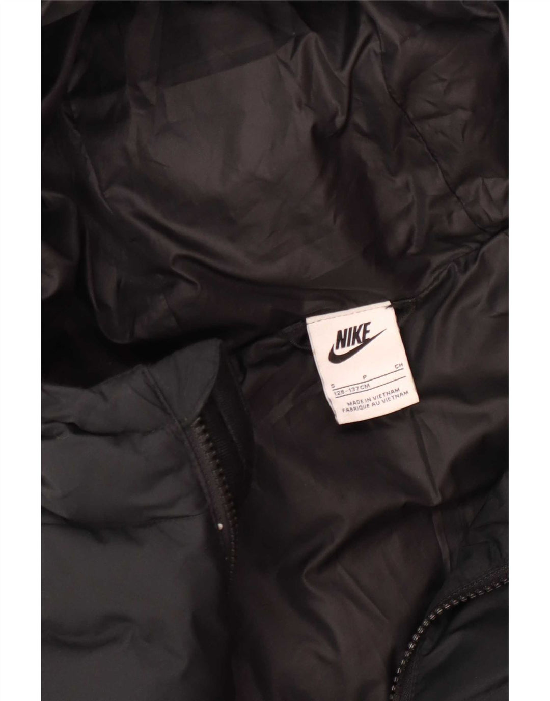 Giacca imbottita con cappuccio Nike per ragazze 8-9 anni piccola nera