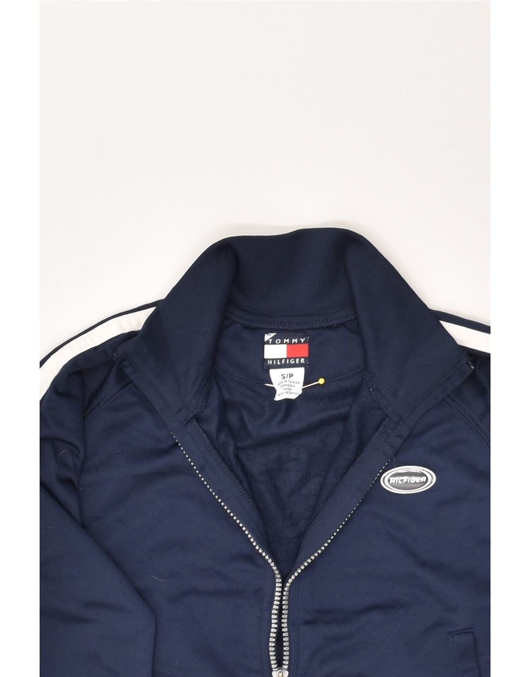 TOMMY HILFIGER Boys Tracksuit Top Jacket 7-8 Years Small Navy Blue | Vintage Tommy Hilfiger | Thrift | Second-Hand Tommy Hilfiger | Used Clothing | Messina Hembry 