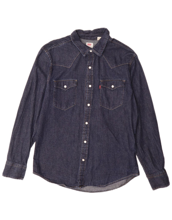 Camicia in denim vestibilità standard da uomo Levi's Blu medio classica