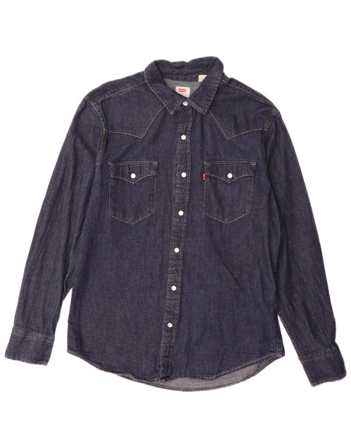 Camicia in denim vestibilità standard da uomo Levi's Blu medio classica