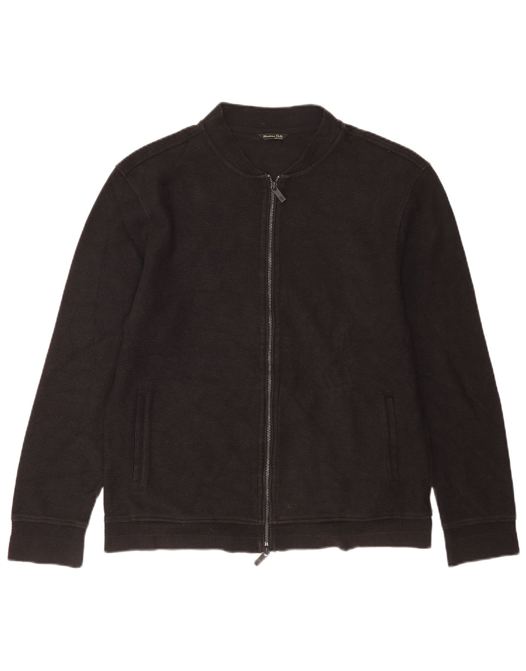 Maglione cardigan da uomo Massimo Dutti grande cotone nero