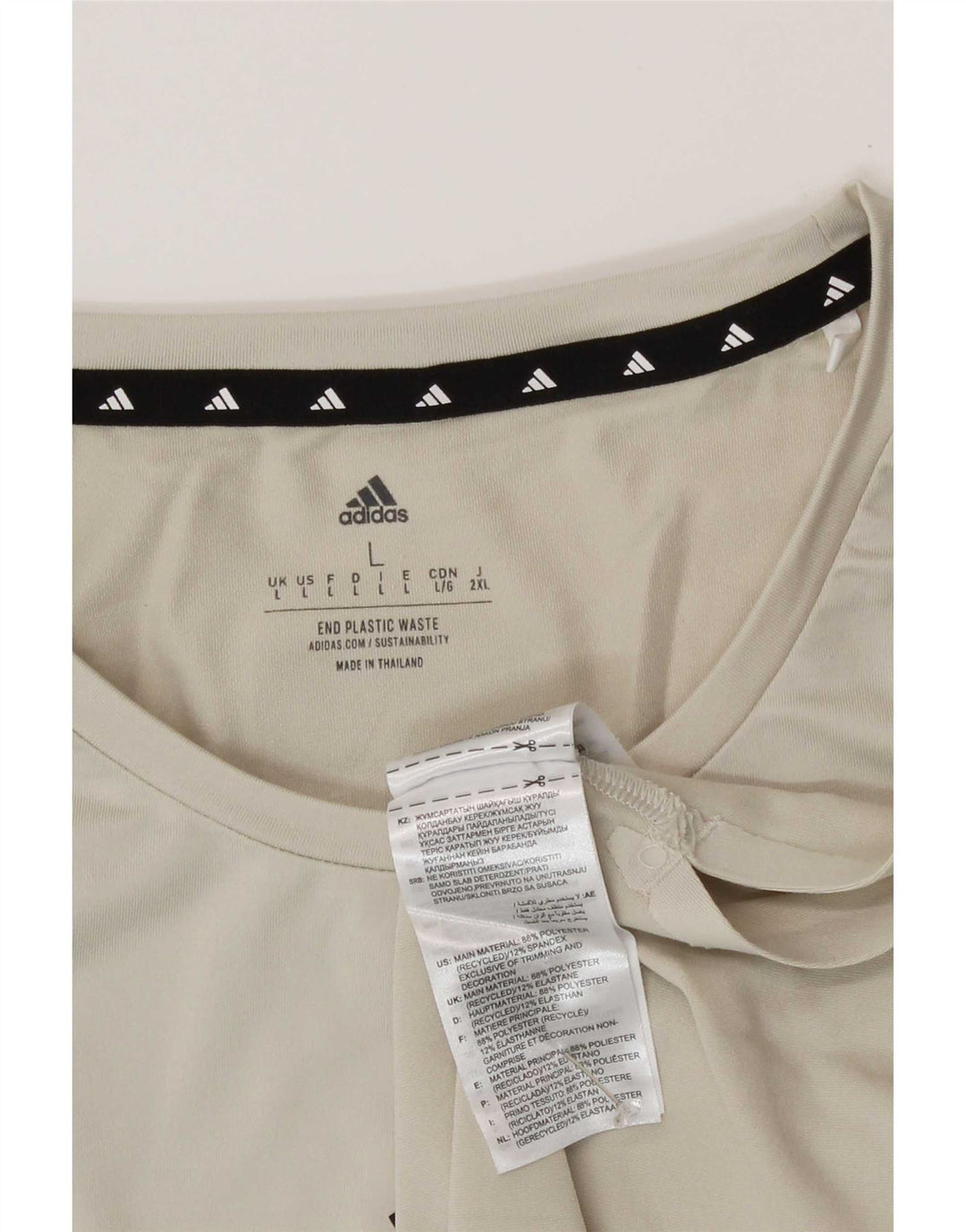 T-shirt grafica da uomo Adidas Top grande bianco sporco