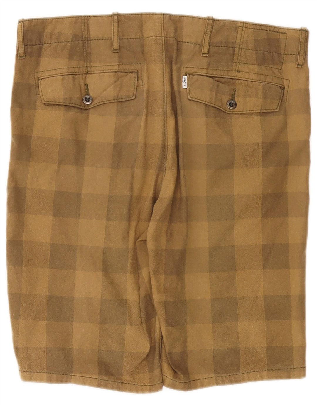 Pantaloncini chino da uomo LEVI'S W33 cotone a quadretti kaki medio