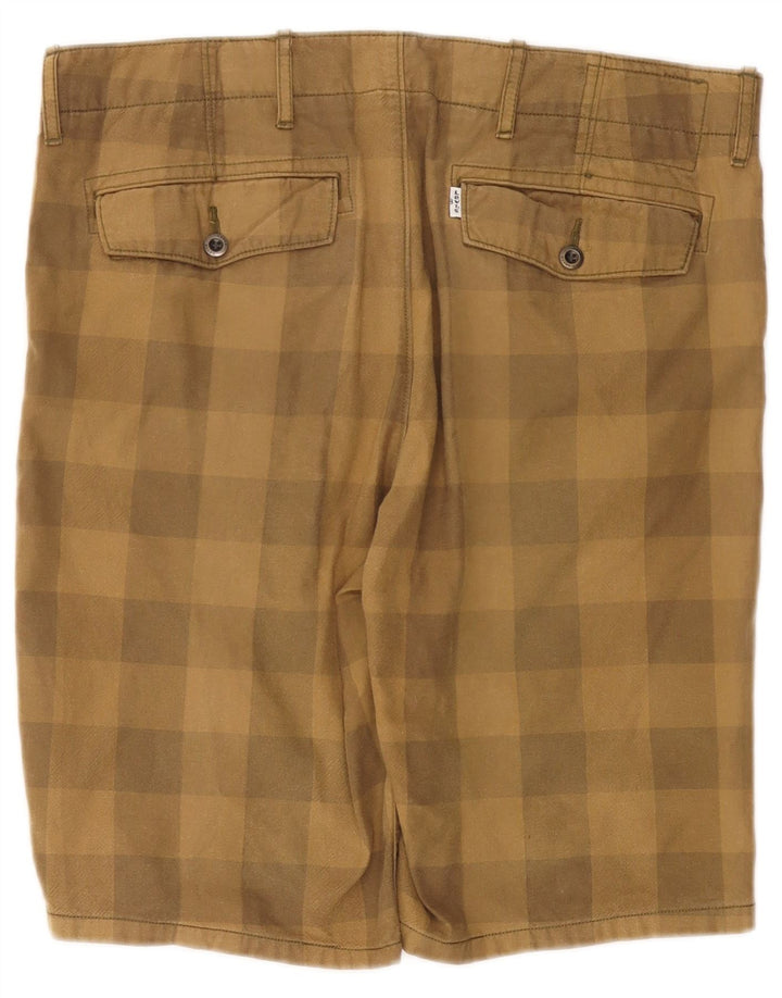 Pantaloncini chino da uomo LEVI'S W33 cotone a quadretti kaki medio