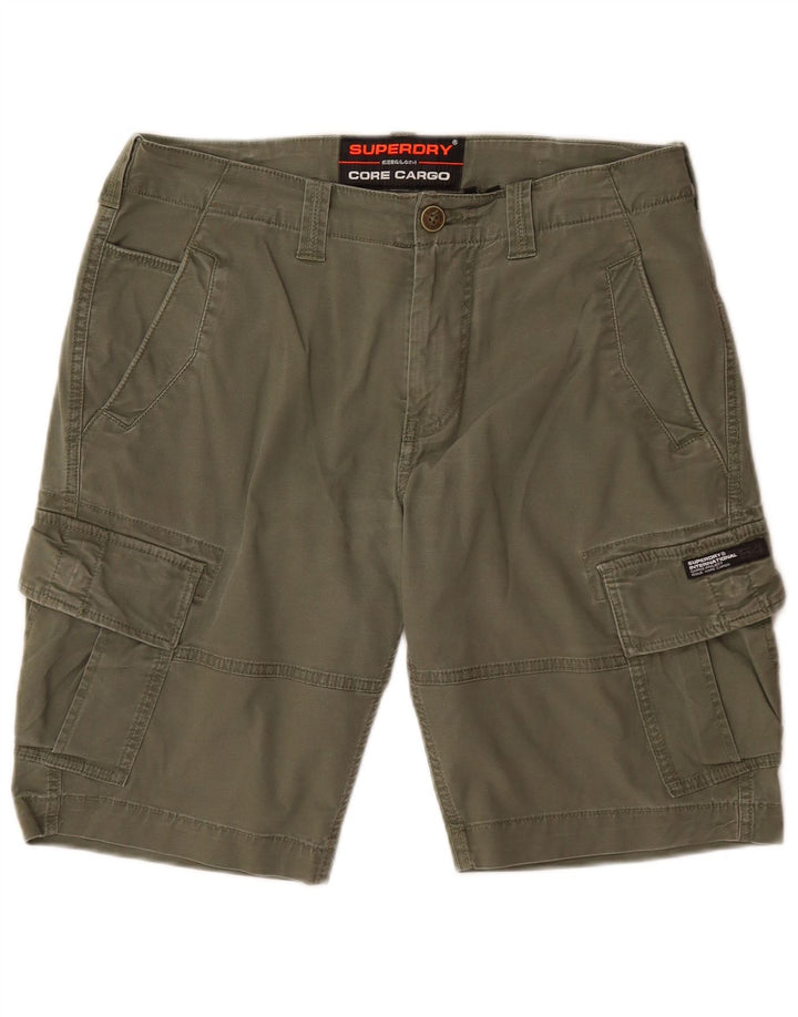 Pantaloncini cargo da uomo Superdry W32 cotone kaki medio