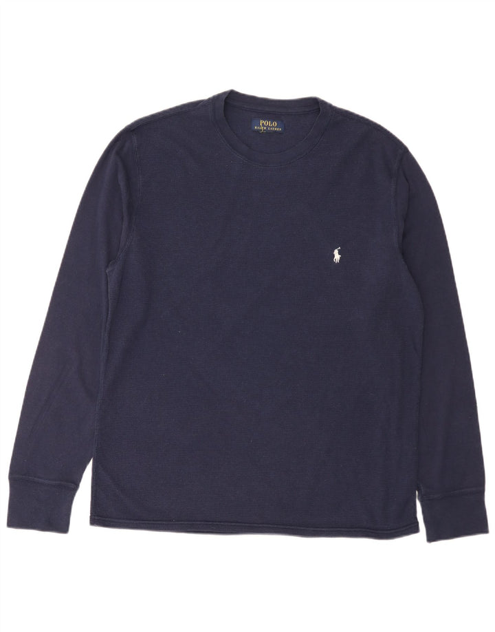 Polo Ralph Lauren Top da uomo a maniche lunghe blu navy medio