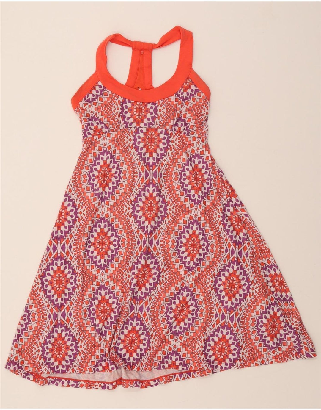 PRANA Womens Halter Dress UK 8 Small Red Paisley Vintage Prana and Second-Hand Prana from Messina Hembry 