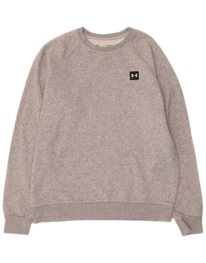 UNDER ARMOUR Felpa da uomo Cold Gear Maglione in cotone chiazzato grigio medio