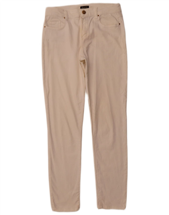MASSIMO DUTTI Pantaloni casual skinny da donna EU 40 Medium W30 L29 Bianco