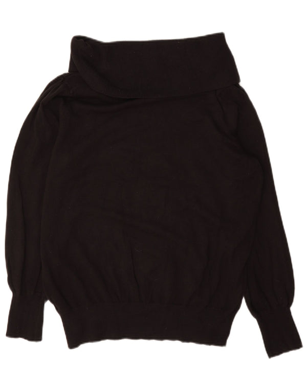Maglione maglione a collo alto da donna Marks & Spencer UK 16 grande viscosa marrone