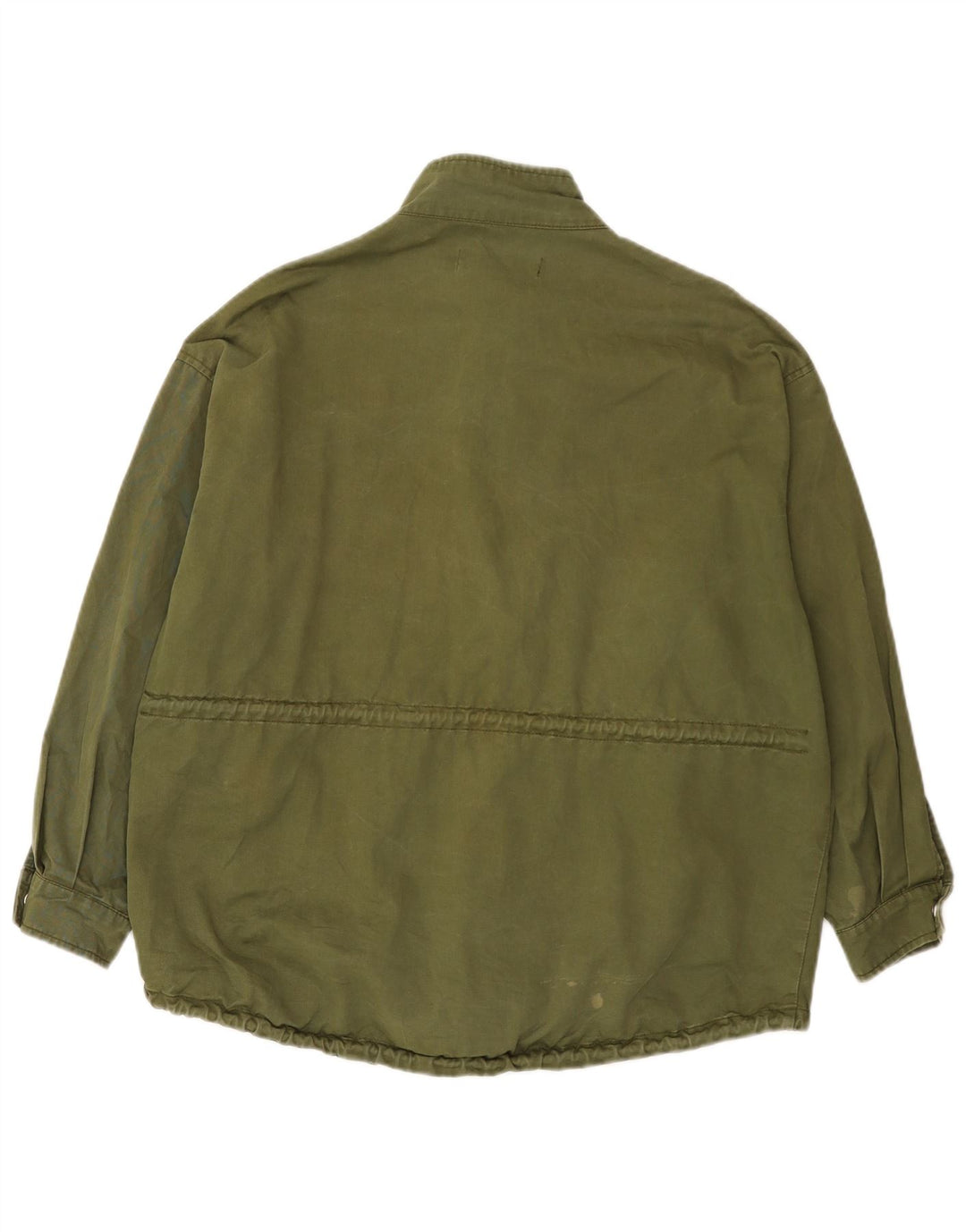 Giubbotto bomber oversize con grafica Zara da donna UK 14 cotone kaki medio