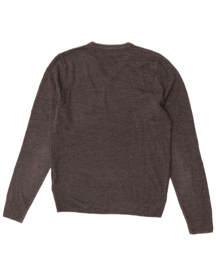 Maglione da uomo con scollo a V Marks & Spencer piccolo acrilico grigio