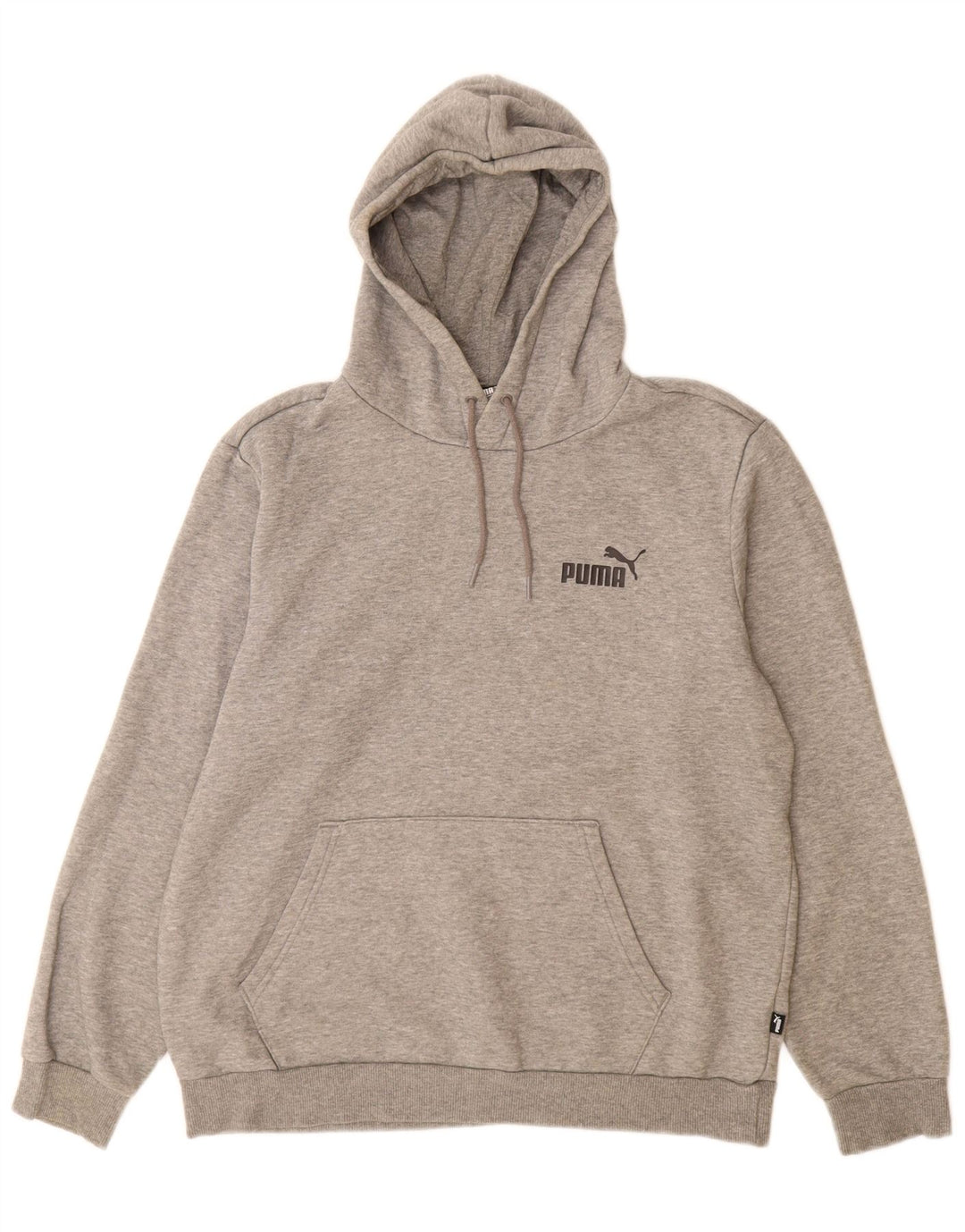 Felpa con cappuccio da uomo Puma in cotone chiazzato grigio medio