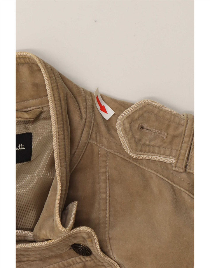 Giacca blazer militare doppiopetto da donna Massimo Dutti UK 18 XL Beige
