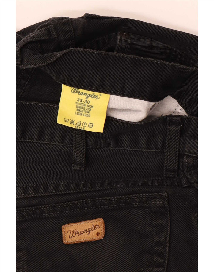Jeans dritti da uomo Wrangler Texas W35 L30 cotone nero