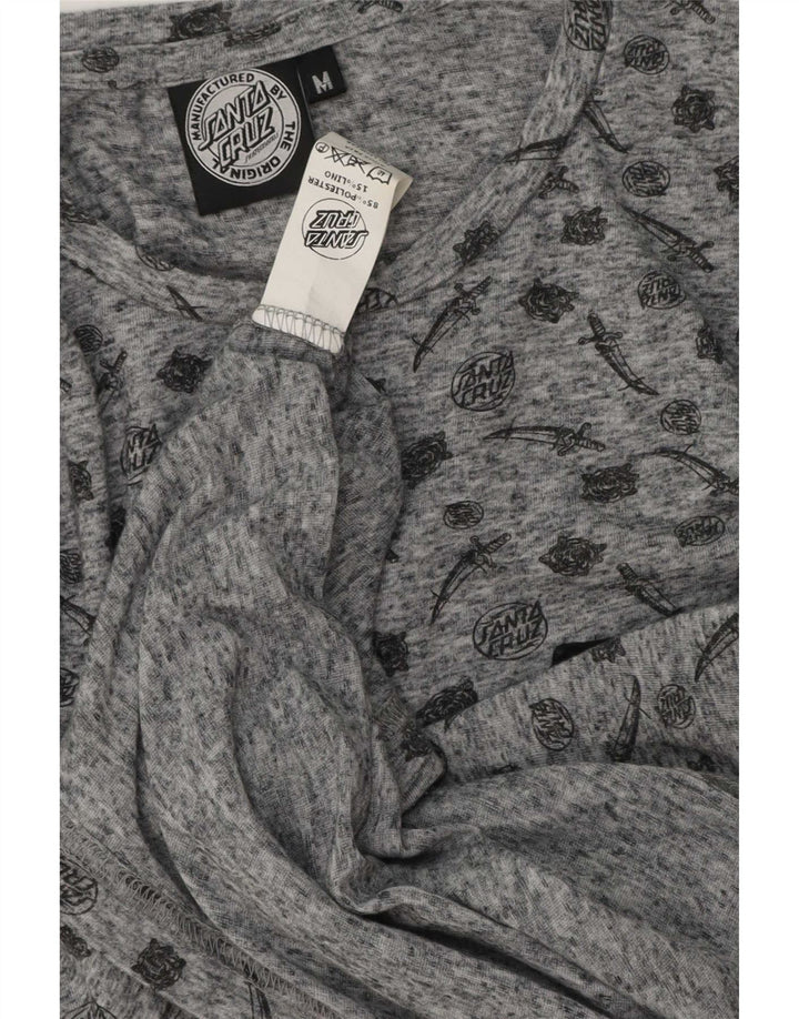 T-shirt grafica da uomo Santa Cruz Top in poliestere grigio medio