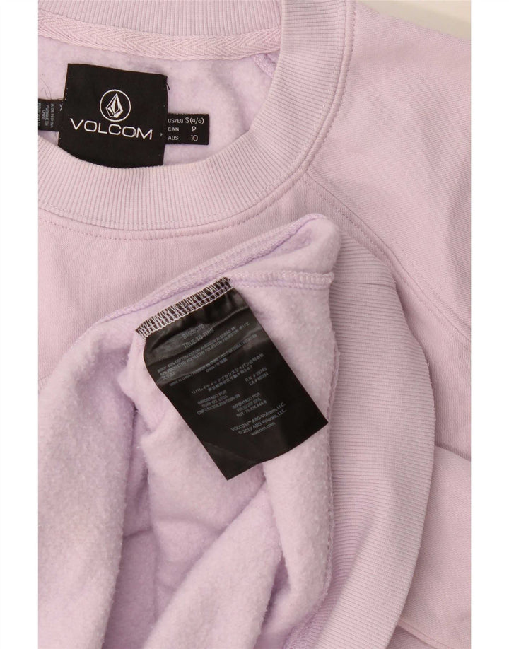 Felpa oversize con grafica da donna Volcom US 4/6 Small in cotone rosa