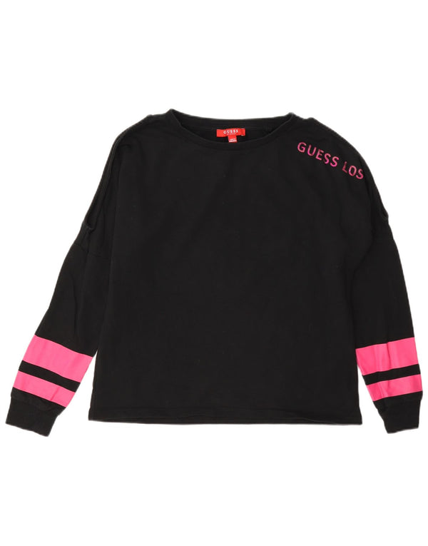Felpa oversize con grafica da donna Guess UK 4 XS Black Colourblock