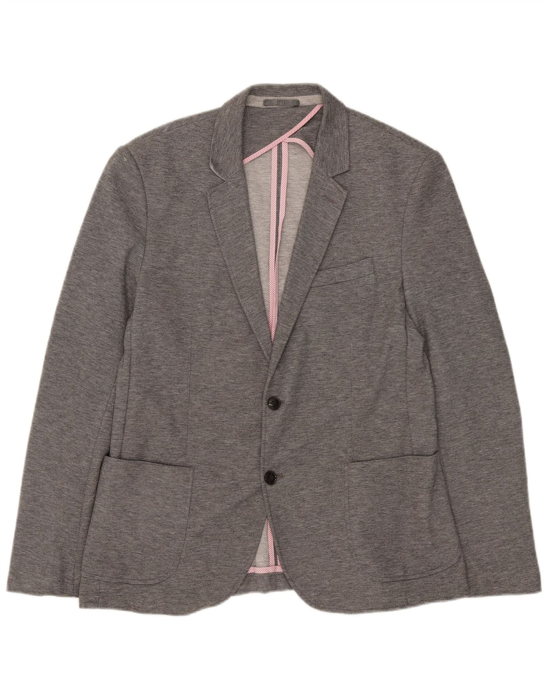 Giacca blazer da uomo a 2 bottoni Zara EU 54 XL poliestere grigio