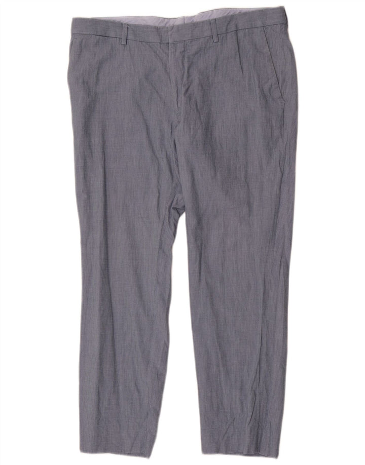 Pantaloni da abito slim da uomo Lacoste W36 L28 in cotone blu