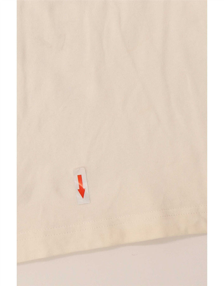 T-shirt Adidas da uomo a maniche corte, grande, in cotone bianco