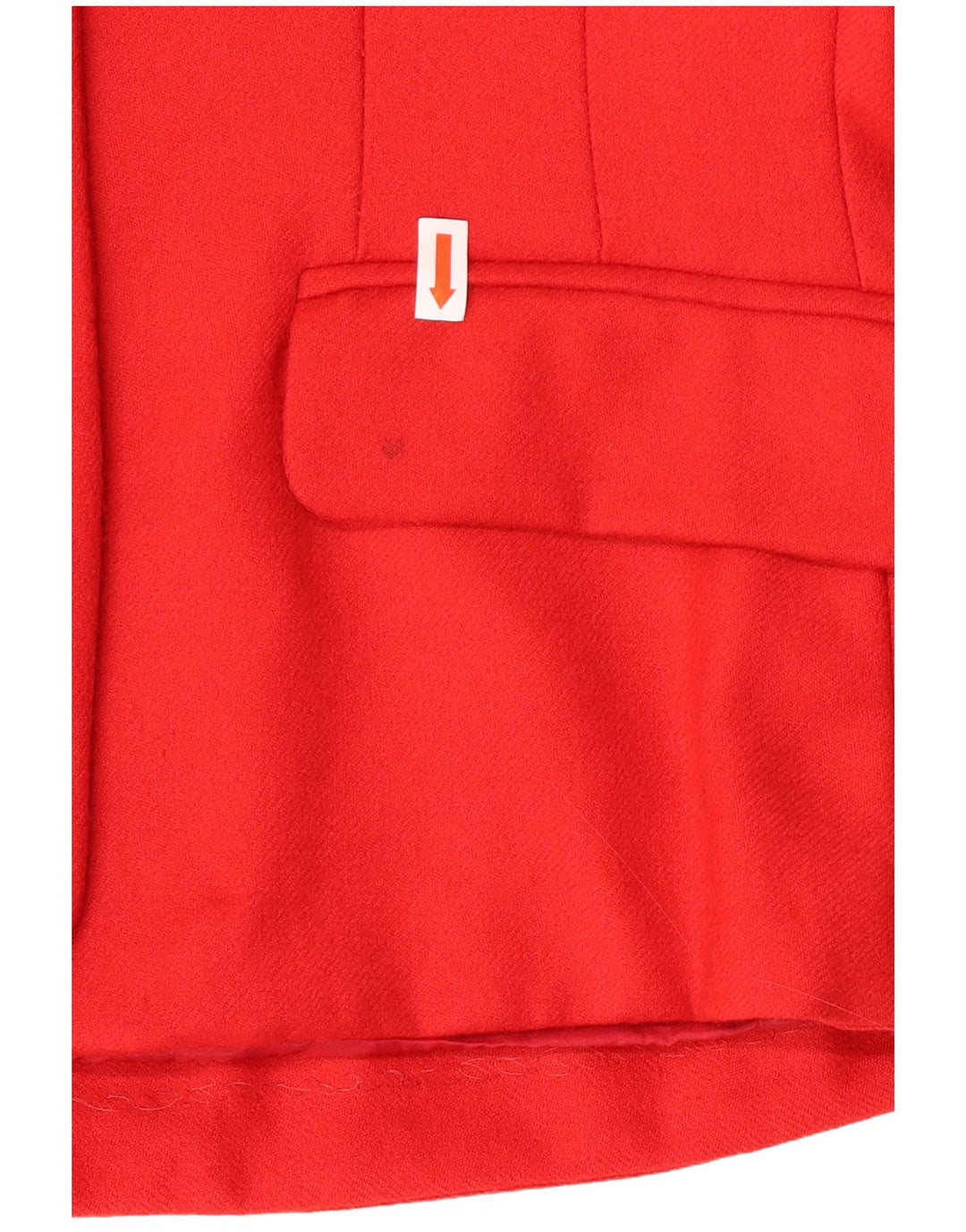 VINTAGE Womens 5 Button 2 Piece Skirt Set IT 46 Large W28 Red Virgin Wool