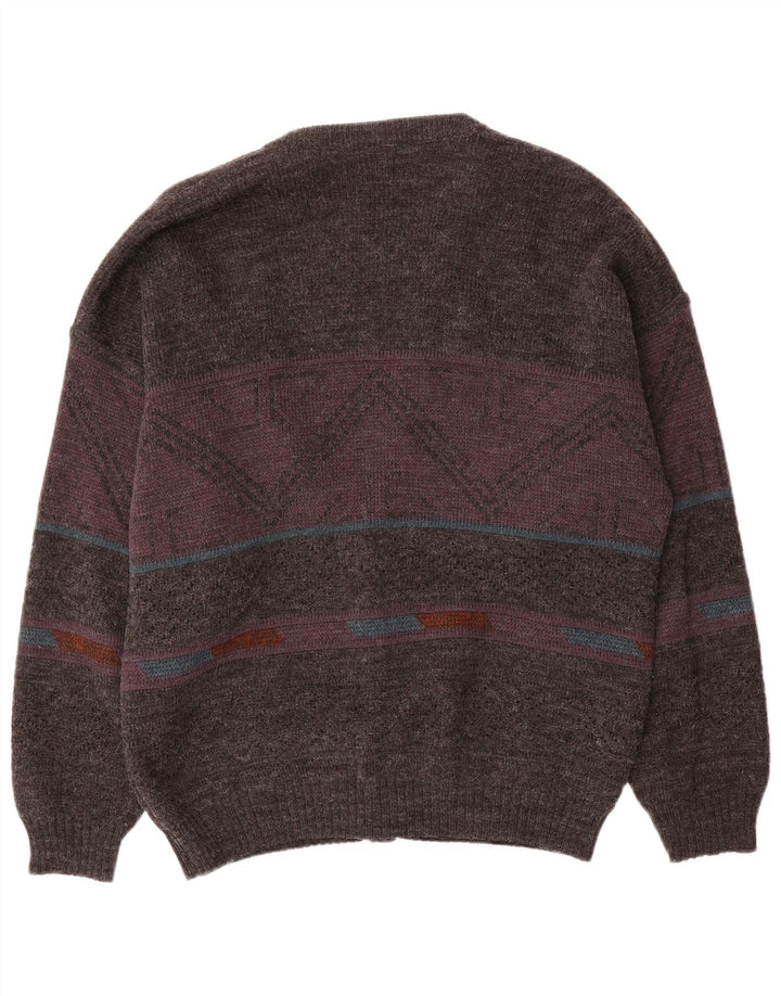 Maglione cardigan da uomo Angelo Litrico EU 48/50 Acrilico geometrico grigio medio