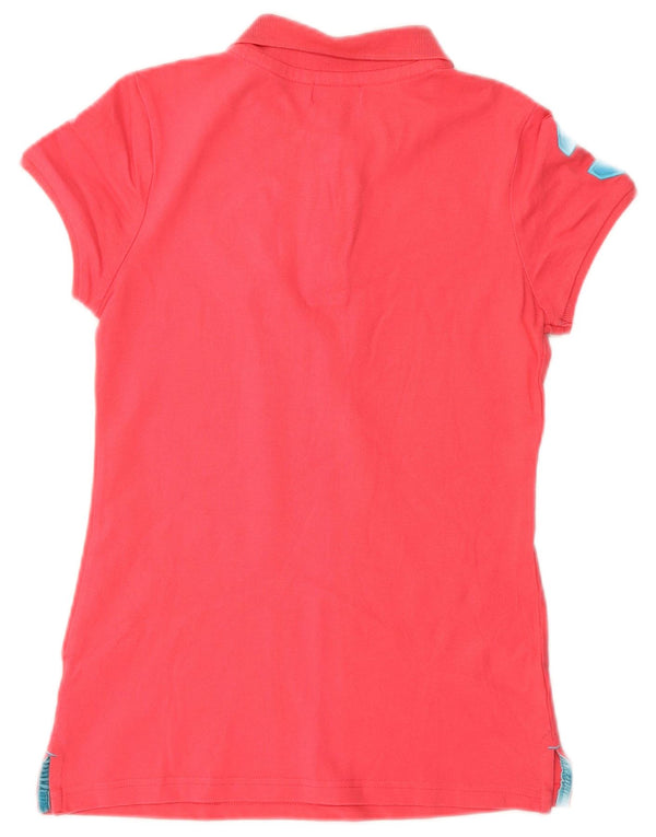 Polo Assn. Polo grafica da donna UK 8 piccola in cotone rosso
