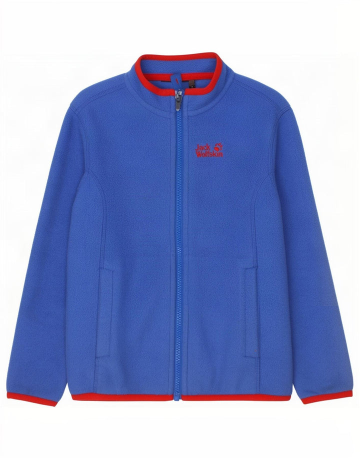 Giacca in pile foderata per ragazzi Jack Wolfskin 5-6 anni in poliestere blu