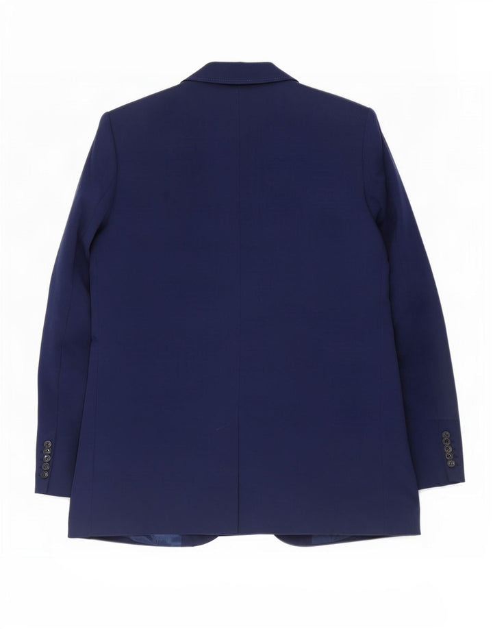 Giacca blazer a 2 bottoni da donna Zara UK 14 poliestere blu navy medio