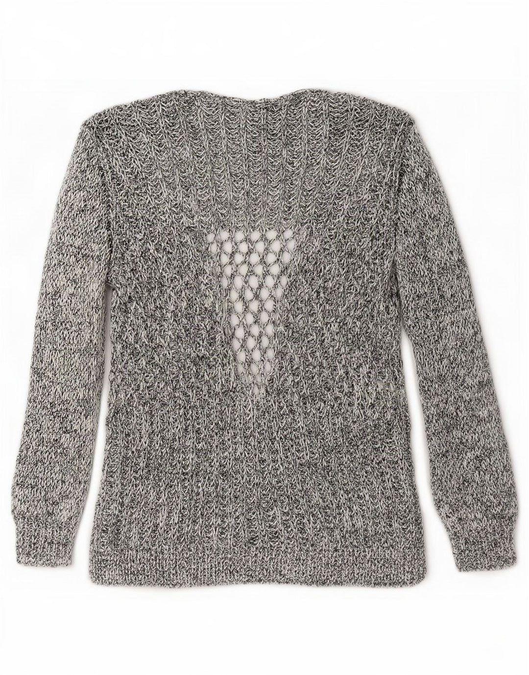 Maglione cardigan aperto da donna Zara UK 12 Grigio medio screziato
