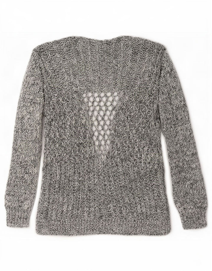 Maglione cardigan aperto da donna Zara UK 12 Grigio medio screziato