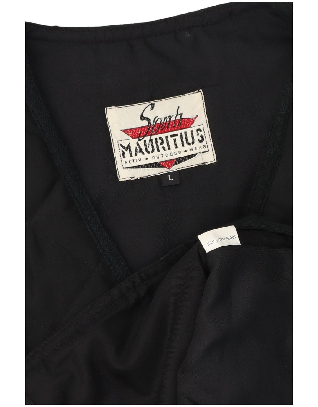 Gilet trapuntato da donna Mauritius UK 16 grande poliestere nero