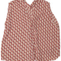 MARKS & SPENCER Camicetta senza maniche da donna UK 24 4XL Rosa Chevron
