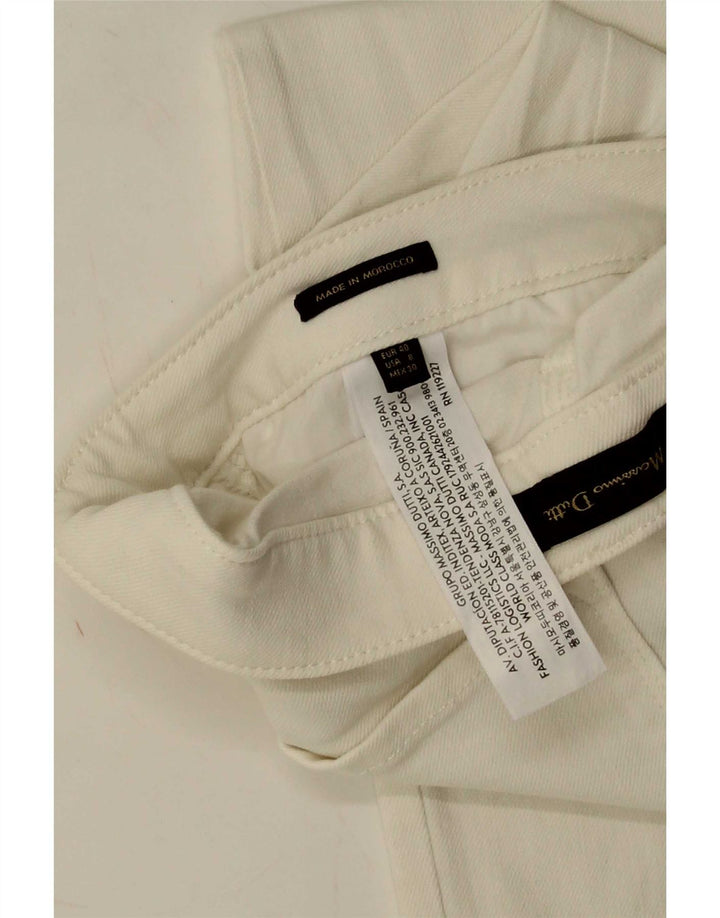 Jeans slim da donna Massimo Dutti EU 40 M Medio W30 L26 Cotone bianco